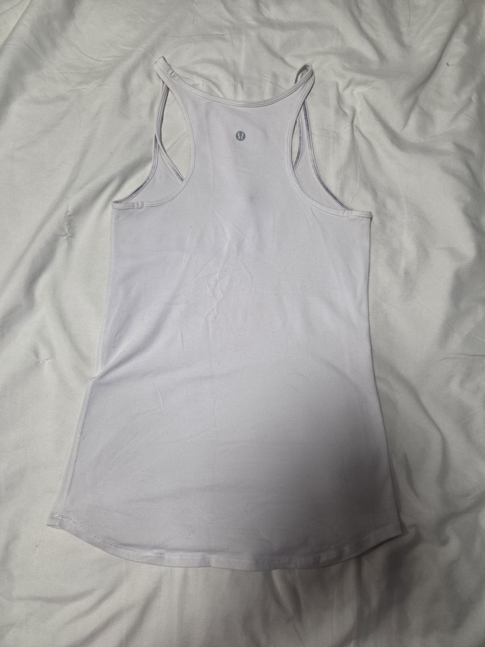 Lululemon White Racerback Tank Top